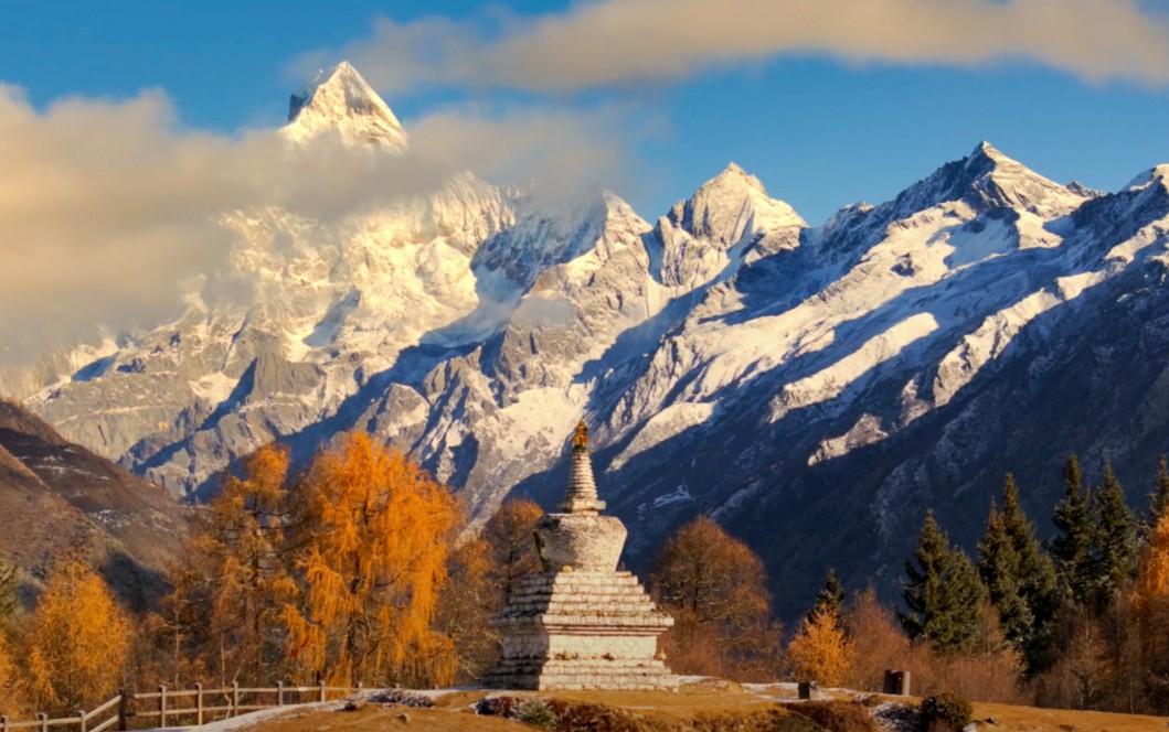 Majestic snow-capped mountain